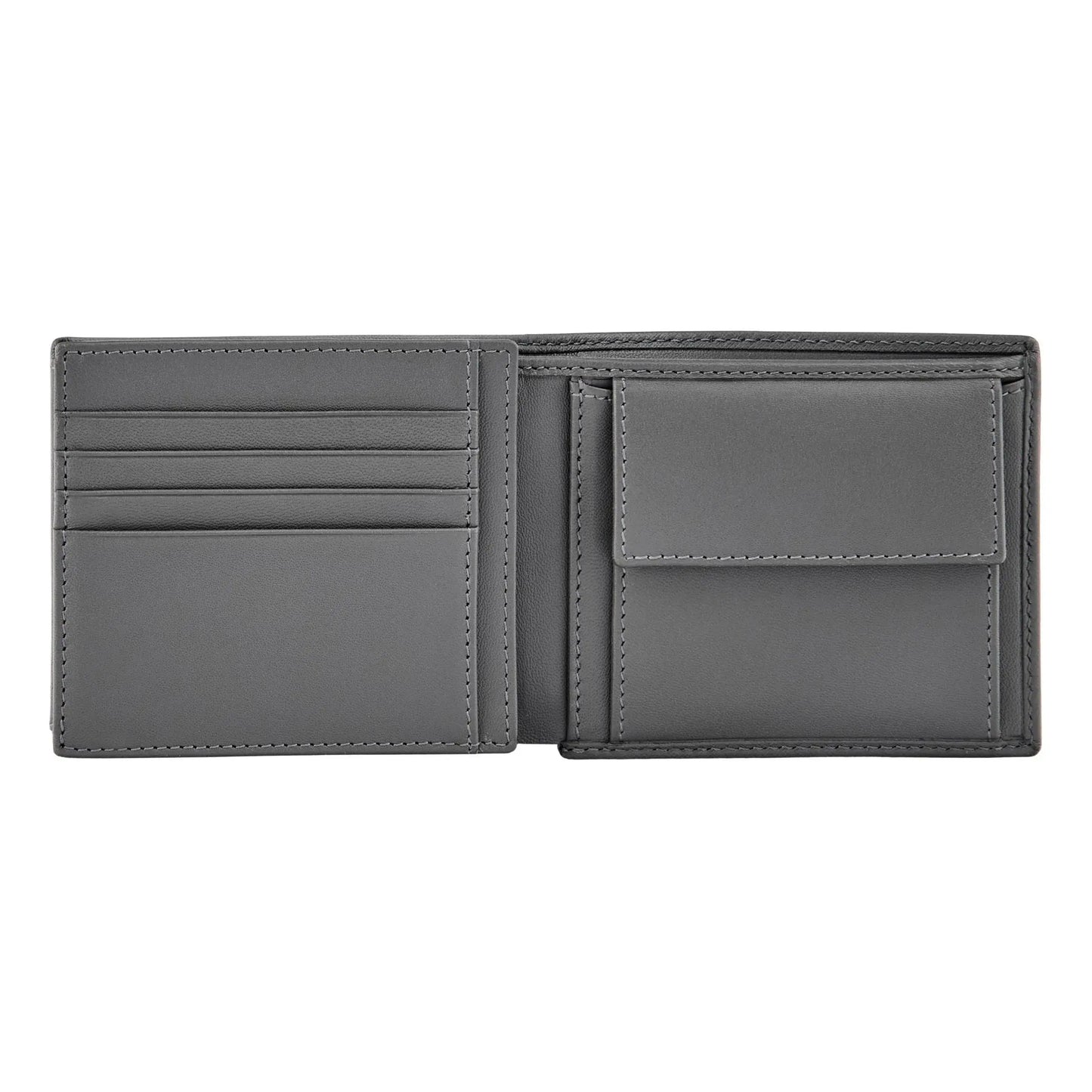 HUGO BOSS HLN526H Πορτοφόλι Double B Saffiano Grey Money Wallet