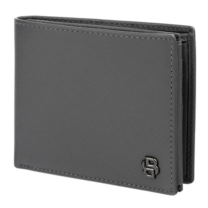 HUGO BOSS HLN526H Πορτοφόλι Double B Saffiano Grey Money Wallet
