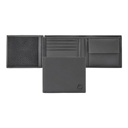 HUGO BOSS HLN526H Πορτοφόλι Double B Saffiano Grey Money Wallet