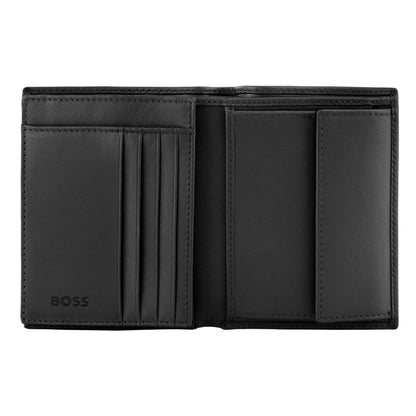 HUGO BOSS HLO526A Πορτοφόλι Double B Saffiano Black Wallet
