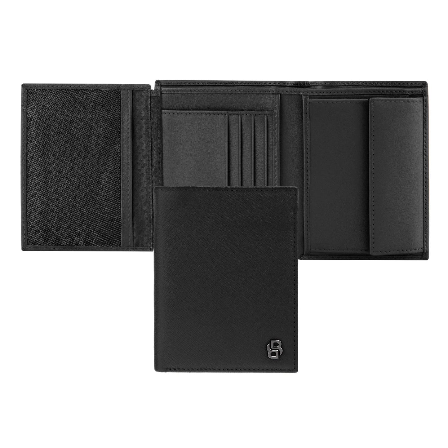 HUGO BOSS HLO526A Πορτοφόλι Double B Saffiano Black Wallet