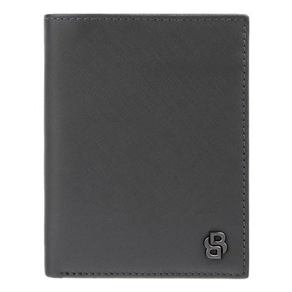 HUGO BOSS HLO526H Πορτοφόλι Double B Saffiano Grey Wallet