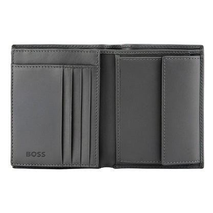 HUGO BOSS HLO526H Πορτοφόλι Double B Saffiano Grey Wallet