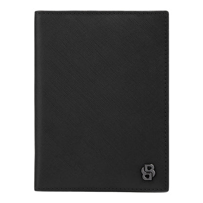 HUGO BOSS HLP526A Passport Holder Double B Saffiano Black