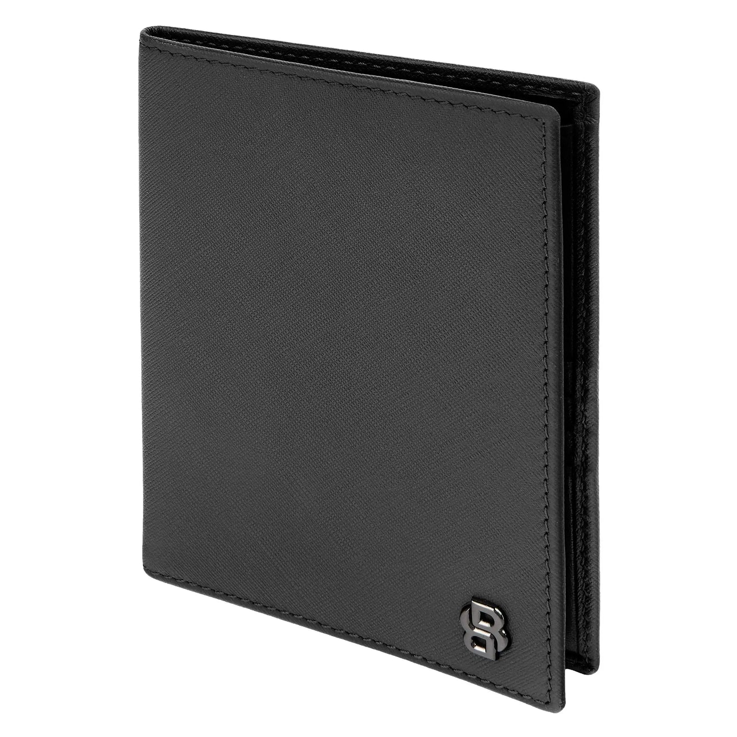 HUGO BOSS HLP526A Passport Holder Double B Saffiano Black