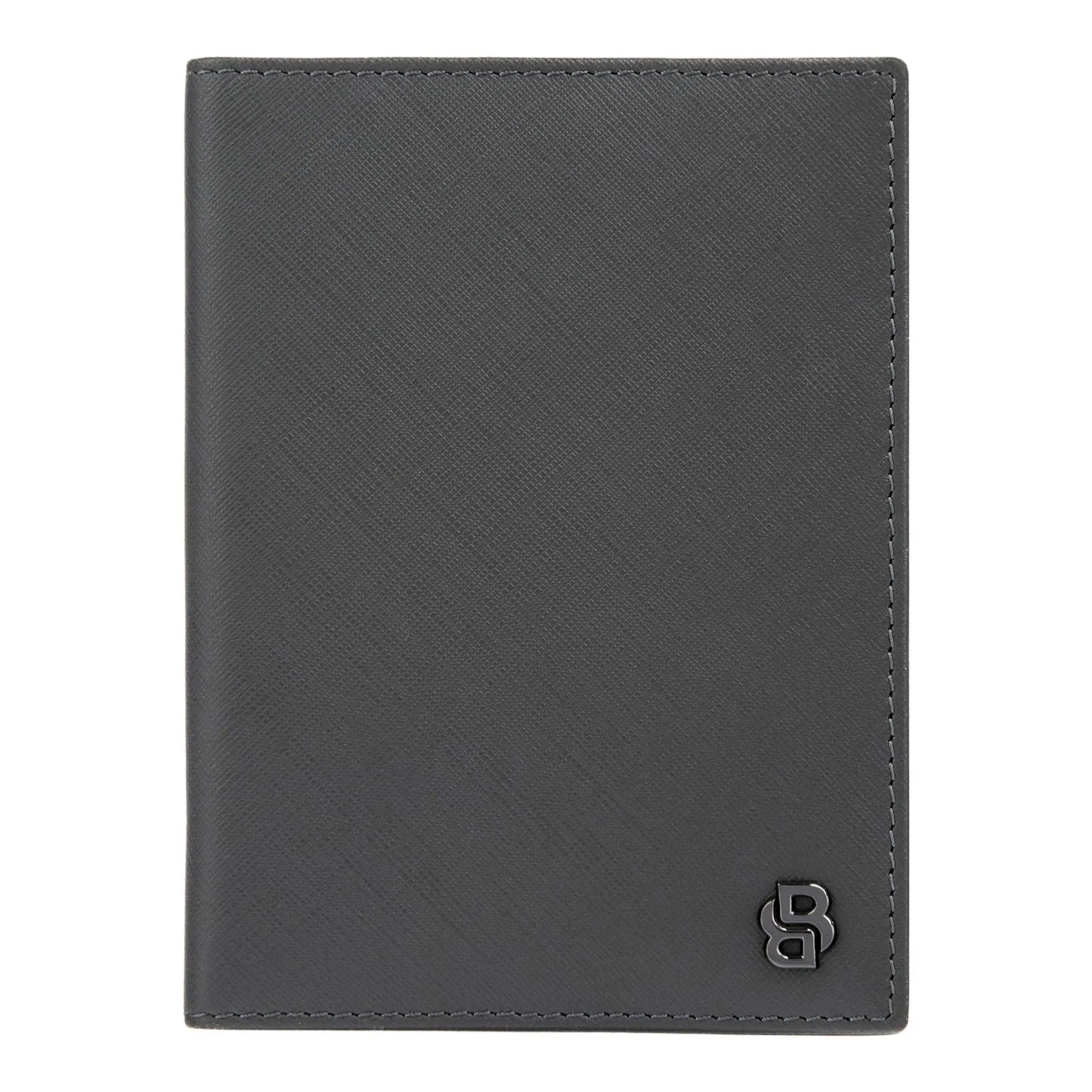 HUGO BOSS HLP526H Passport Holder Double B Saffiano Grey