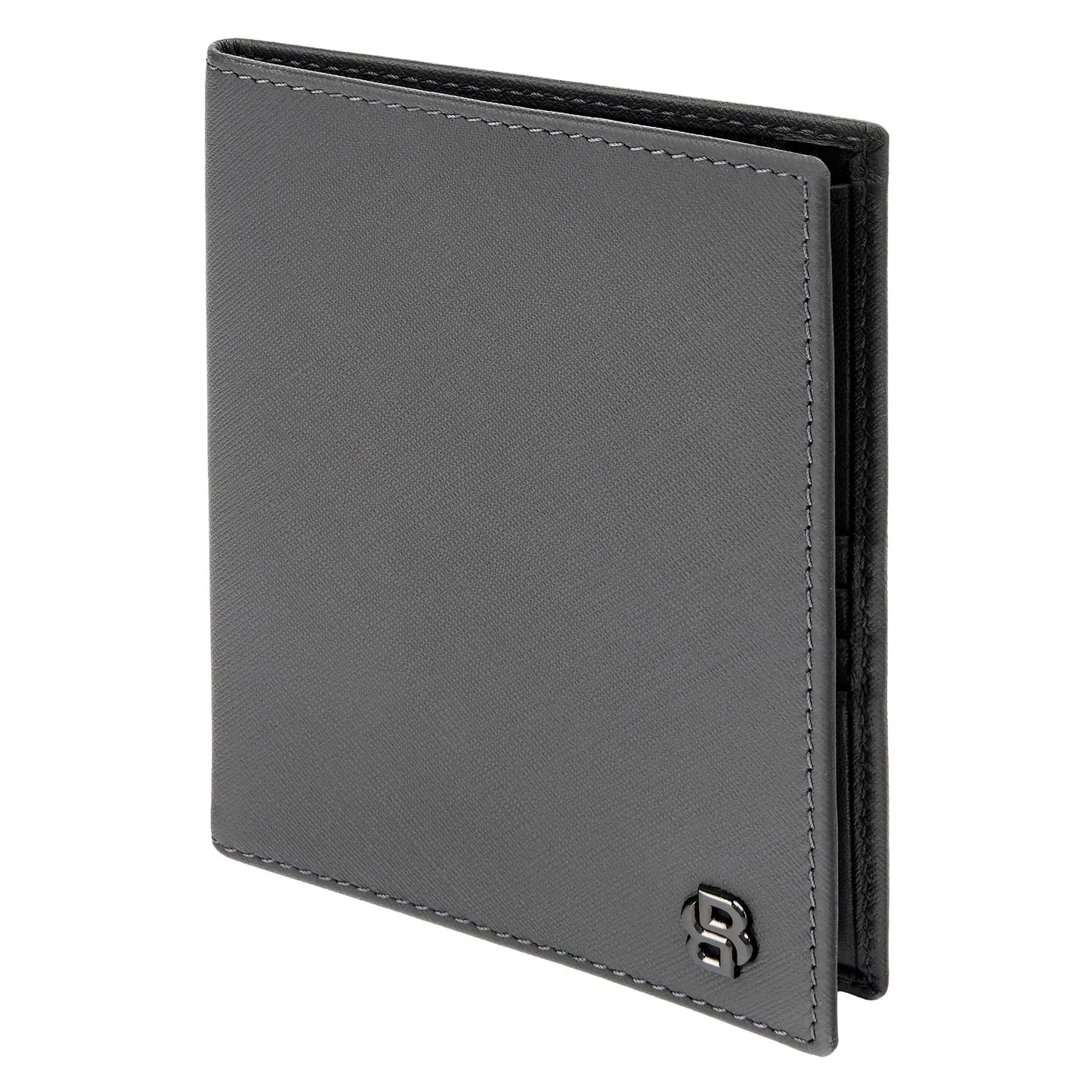 HUGO BOSS HLP526H Passport Holder Double B Saffiano Grey