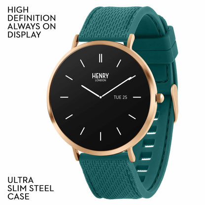 Henry London HLS65-0014 Smartwatch Green Silicon Strap