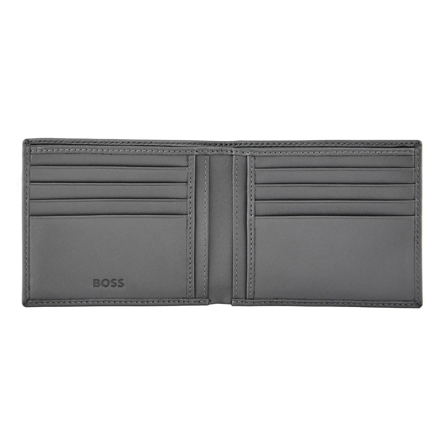 HUGO BOSS HLW526H Πορτοφόλι Double B Saffiano Grey Wallet