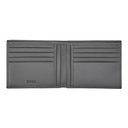 HUGO BOSS HLW526H Πορτοφόλι Double B Saffiano Grey Wallet