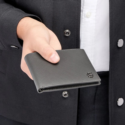 HUGO BOSS HLW526H Πορτοφόλι Double B Saffiano Grey Wallet
