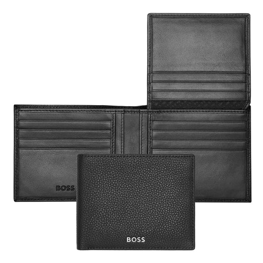 HUGO BOSS HLY416A Πορτοφόλι Flap Classic Grained Black Wallet