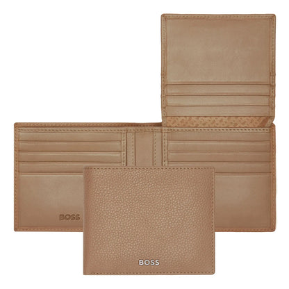 HUGO BOSS HLY416X Πορτοφόλι Flap Classic Grained Camel Wallet