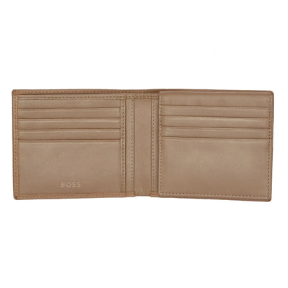 HUGO BOSS HLY416X Πορτοφόλι Flap Classic Grained Camel Wallet