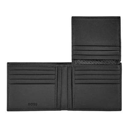 HUGO BOSS HLY526A Πορτοφόλι Flap Double B Saffiano Black Wallet