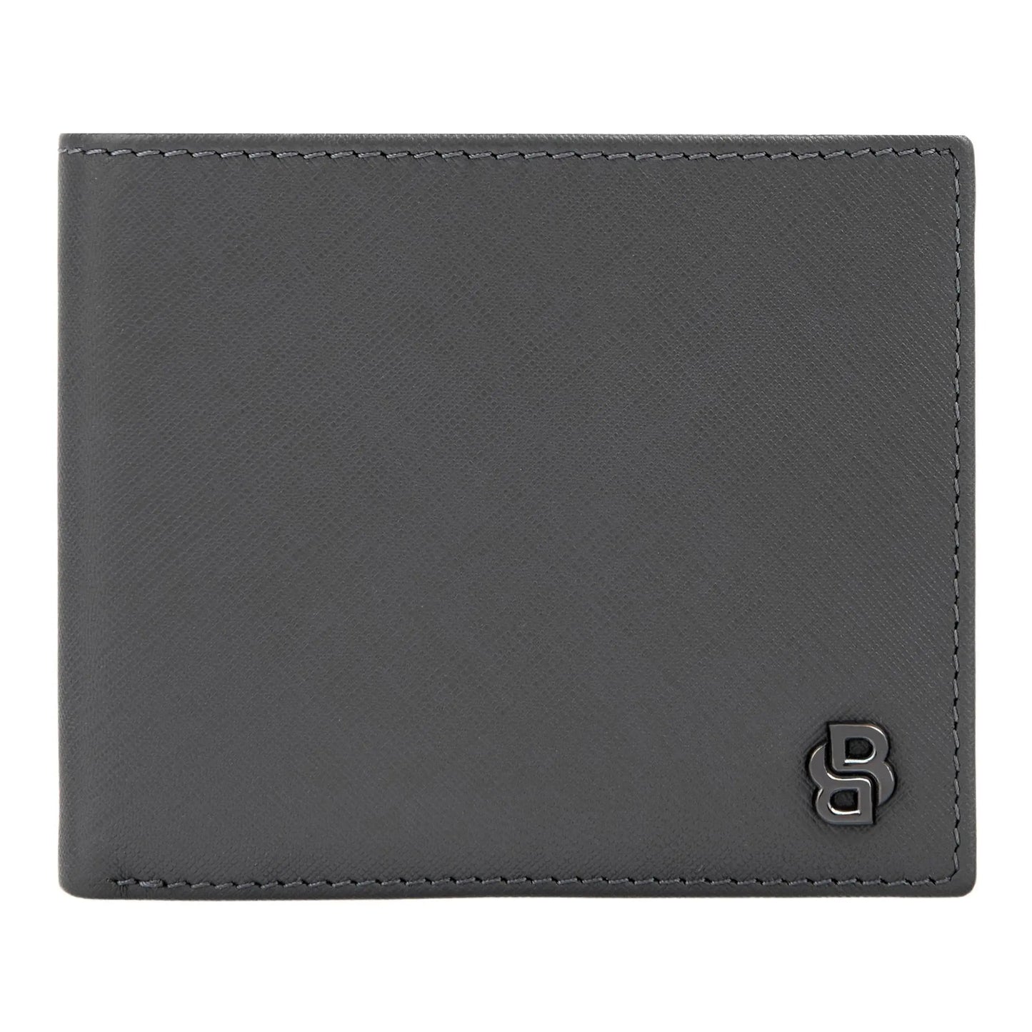 HUGO BOSS HLY526H Πορτοφόλι Flap Double B Saffiano Grey Wallet