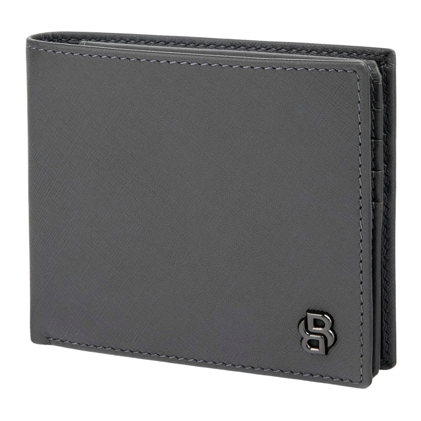 HUGO BOSS HLY526H Πορτοφόλι Flap Double B Saffiano Grey Wallet