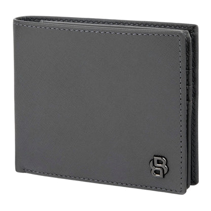 HUGO BOSS HLY526H Πορτοφόλι Flap Double B Saffiano Grey Wallet