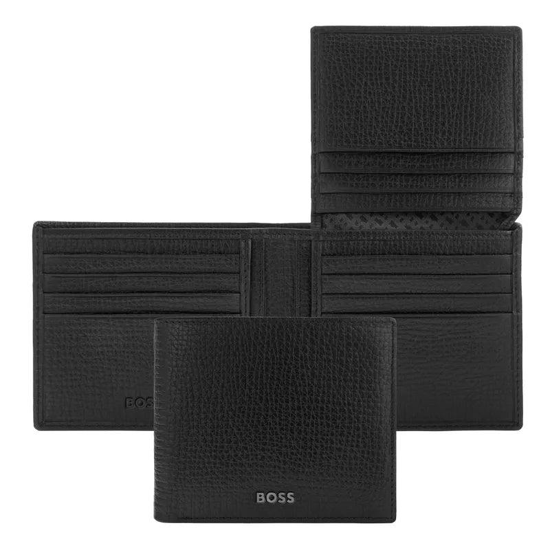 HUGO BOSS HLY632A Πορτοφόλι Grid Black Flap Wallet