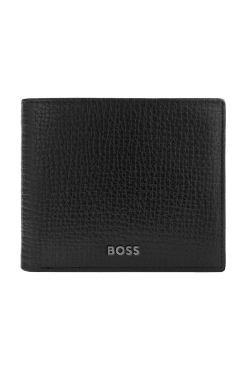 HUGO BOSS HLY632A Πορτοφόλι Grid Black Flap Wallet