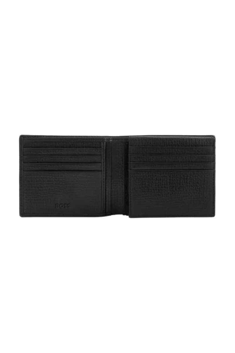 HUGO BOSS HLY632A Πορτοφόλι Grid Black Flap Wallet