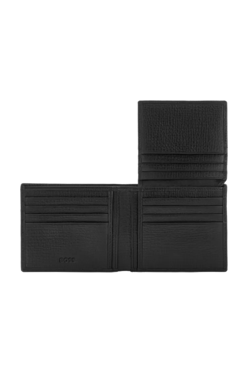 HUGO BOSS HLY632A Πορτοφόλι Grid Black Flap Wallet