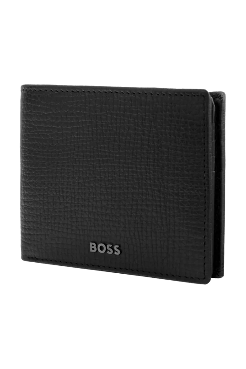 HUGO BOSS HLY632A Πορτοφόλι Grid Black Flap Wallet