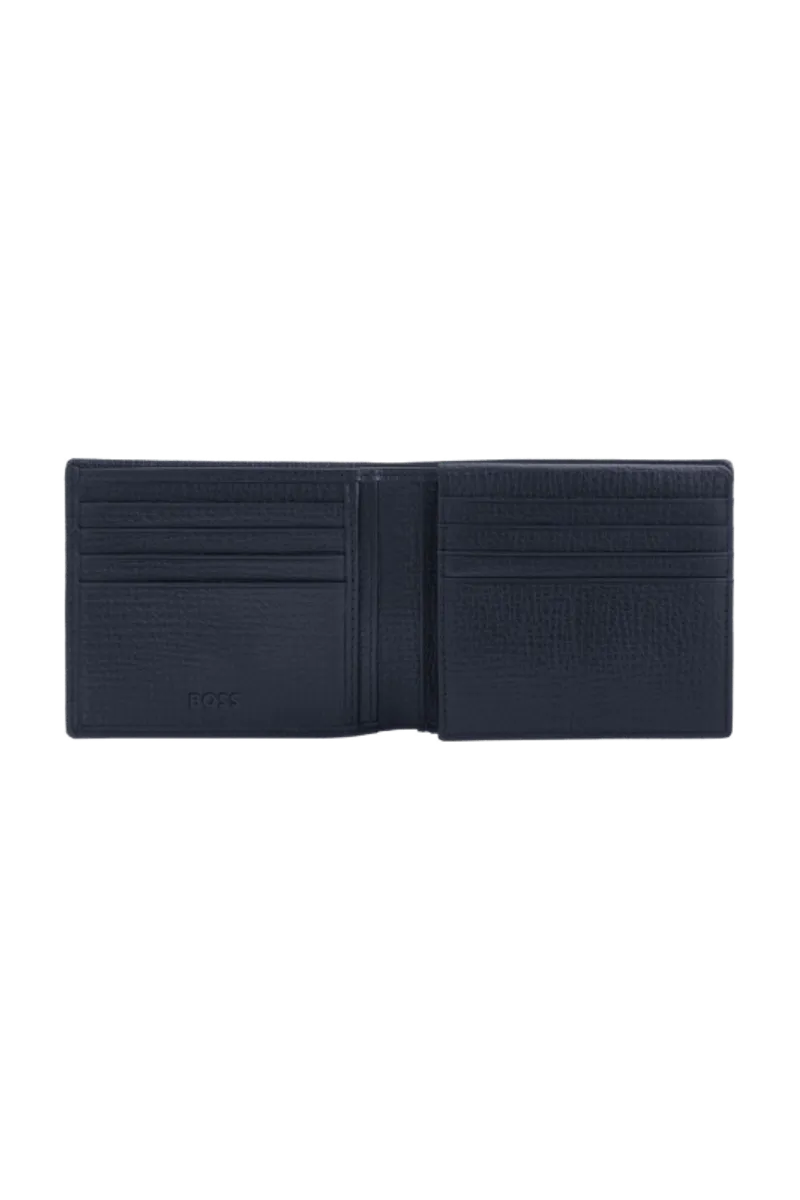HUGO BOSS HLY632N Πορτοφόλι Grid Navy Flap Wallet