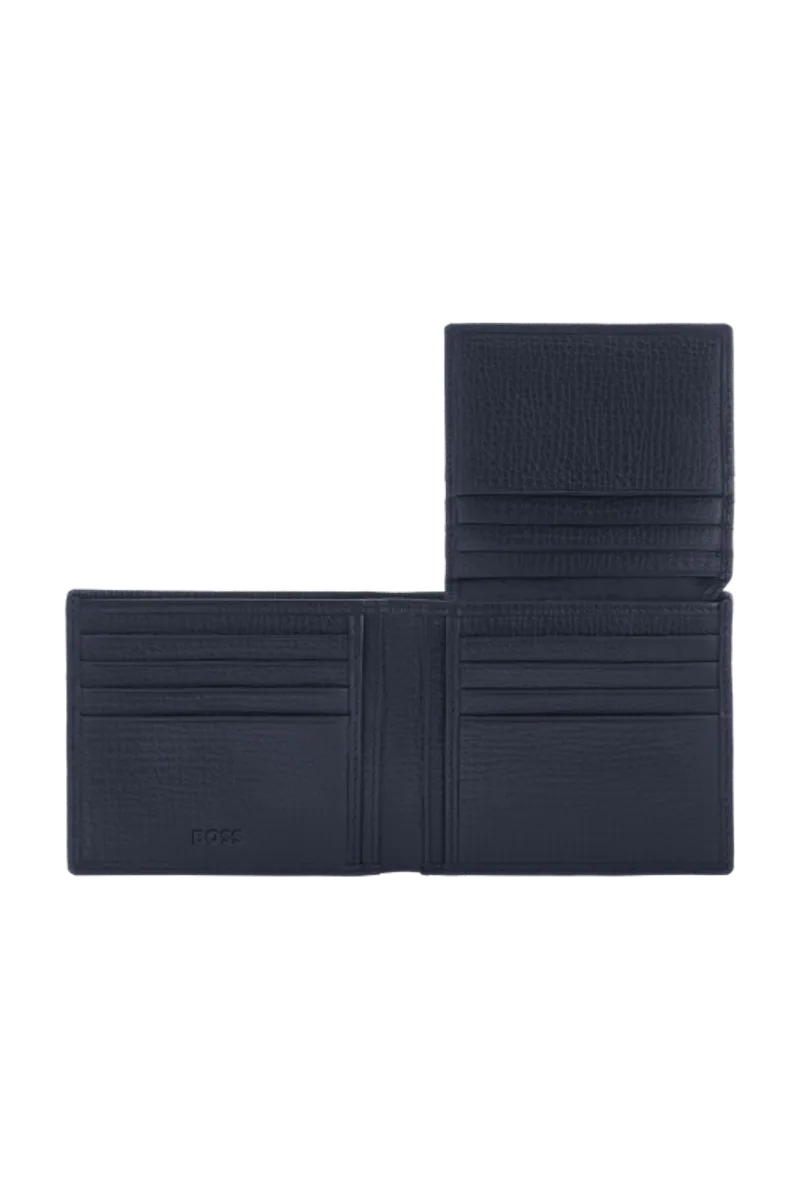 HUGO BOSS HLY632N Πορτοφόλι Grid Navy Flap Wallet