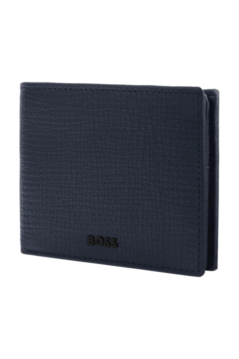 HUGO BOSS HLY632N Πορτοφόλι Grid Navy Flap Wallet