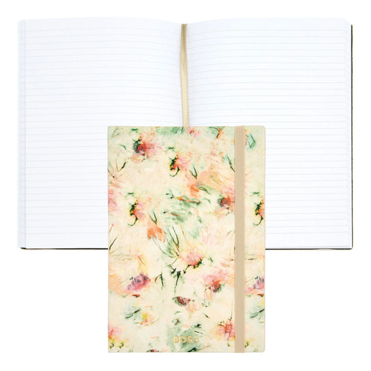 HUGO BOSS HNH418GL Σημειωματάριο A5 Tie-Dye Flower Cream Lined Notebook