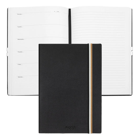 HUGO BOSS HNH121AD Notebook A5 Essential Storyline Black Notebook