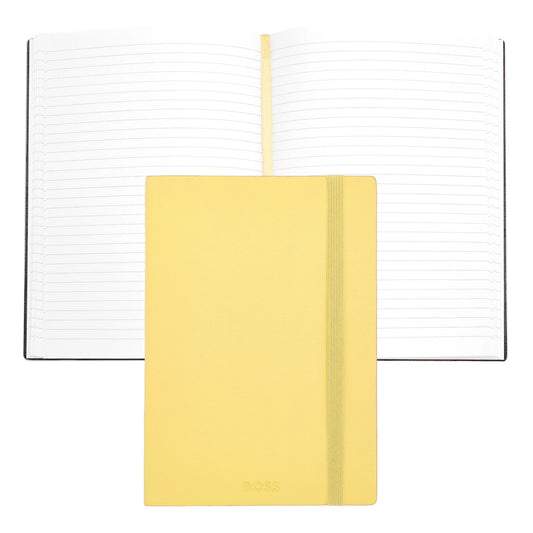 HUGO BOSS HNH422SL Σημειωματάριο A5 Pastel Classic Light Yellow Lined Notebook