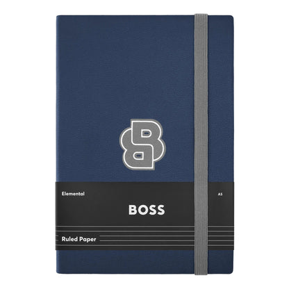 HUGO BOSS HNH321AL A5 Iconic Black Lined Notebook