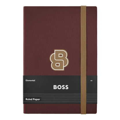 HUGO BOSS HNH321AL A5 Iconic Black Lined Notebook