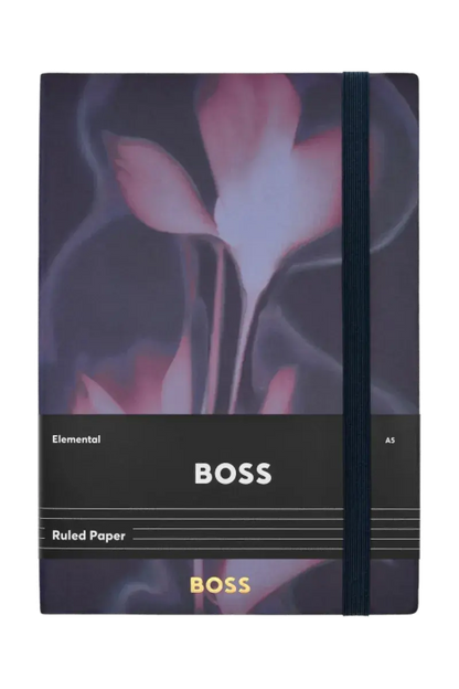 HUGO BOSS HNH321AL A5 Iconic Black Lined Notebook