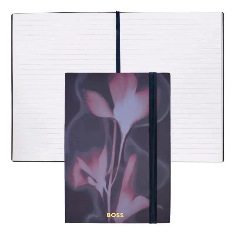 HUGO BOSS HNH321AL A5 Iconic Black Lined Notebook