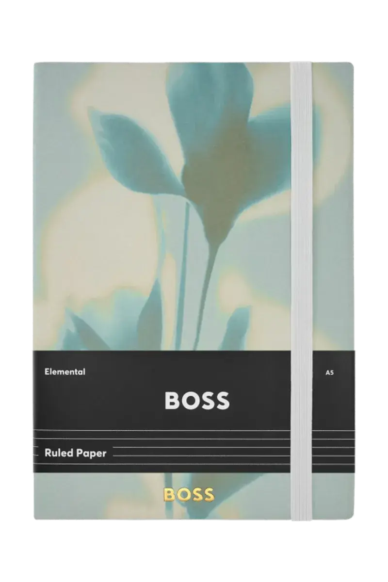 HUGO BOSS HNH321AL A5 Iconic Black Lined Notebook