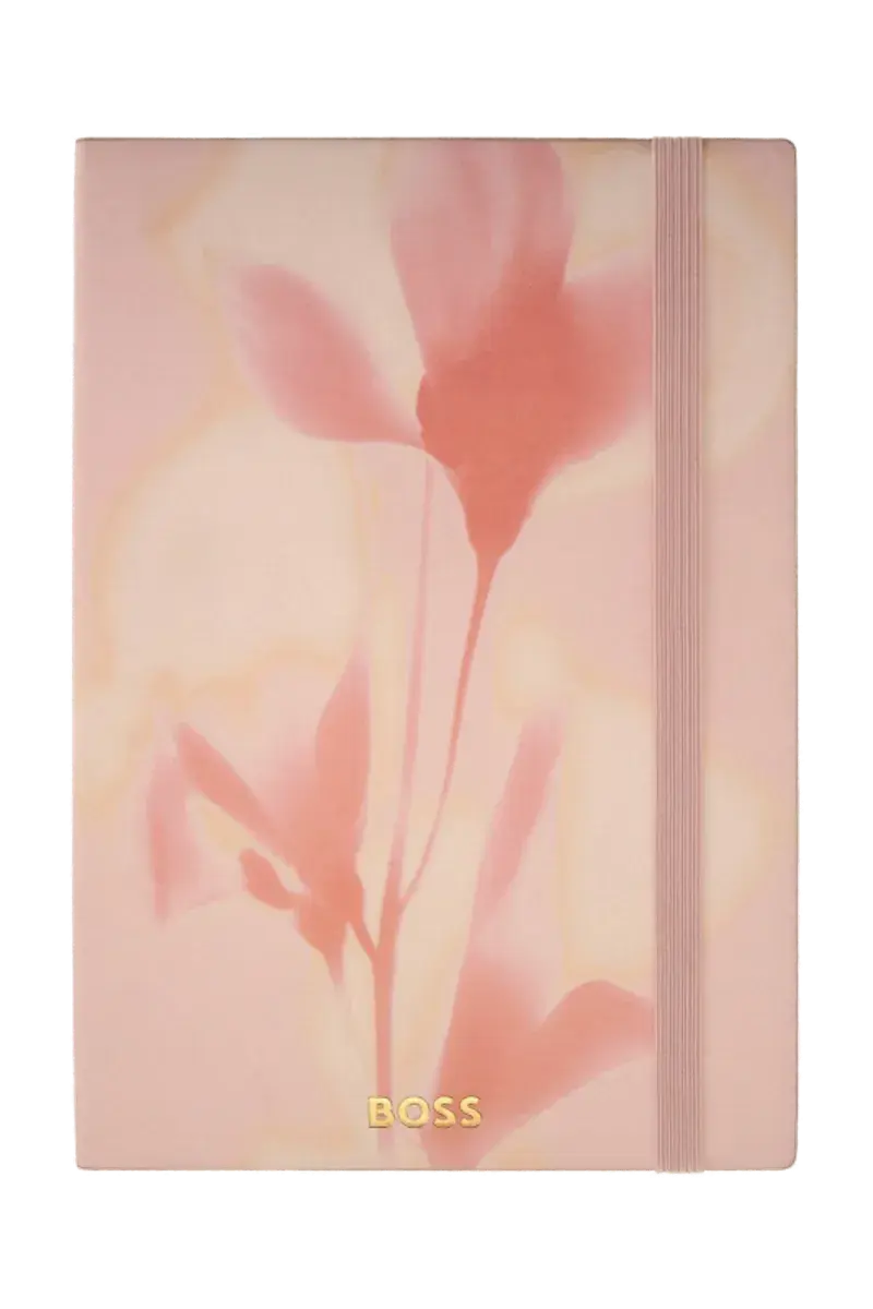 HUGO BOSS HNH623XL Σημειωματάριο A5 Holographic Flower Nude Lined Notebook
