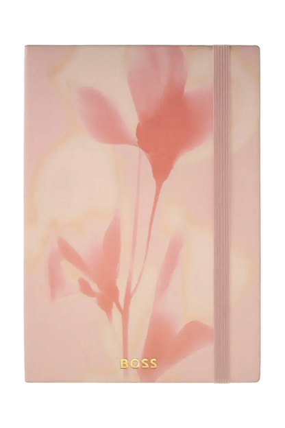 HUGO BOSS HNH623XL Σημειωματάριο A5 Holographic Flower Nude Lined Notebook