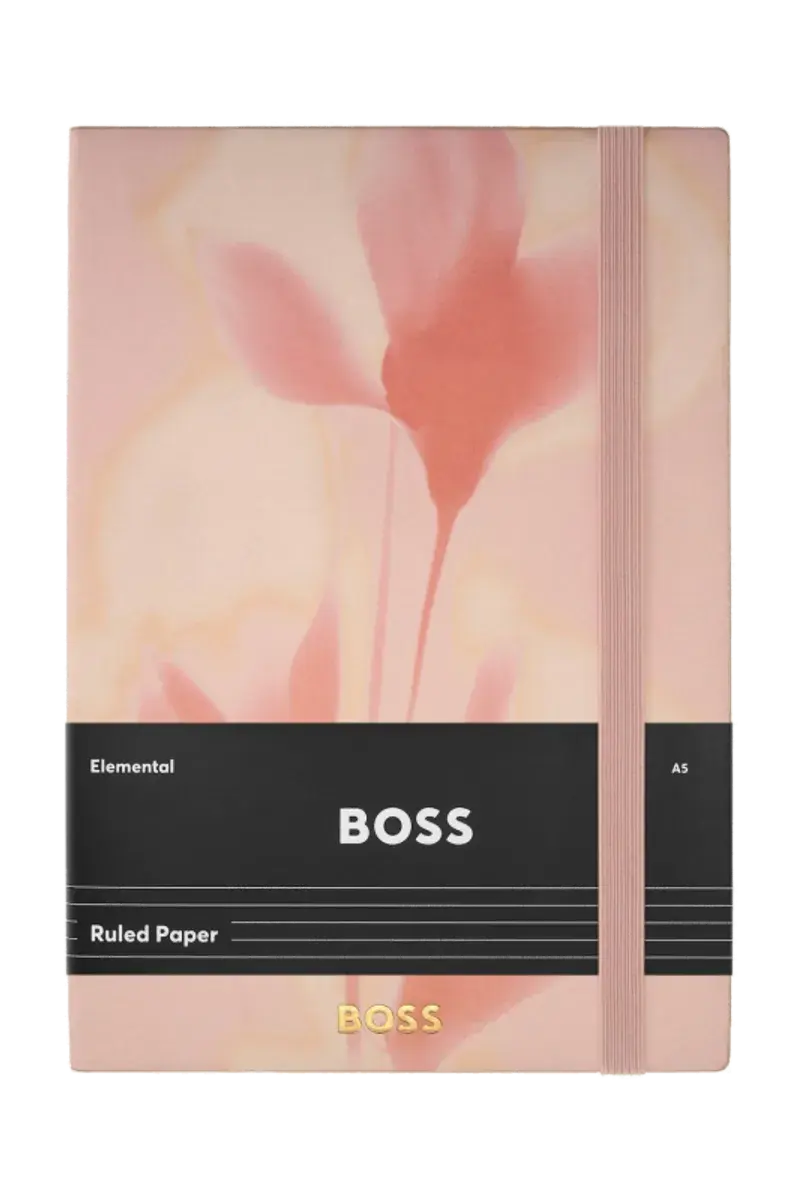 HUGO BOSS HNH623XL Σημειωματάριο A5 Holographic Flower Nude Lined Notebook