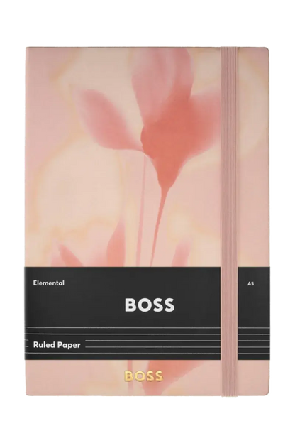 HUGO BOSS HNH623XL Σημειωματάριο A5 Holographic Flower Nude Lined Notebook