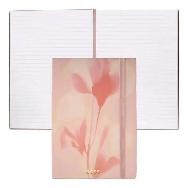 HUGO BOSS HNH623XL Σημειωματάριο A5 Holographic Flower Nude Lined Notebook