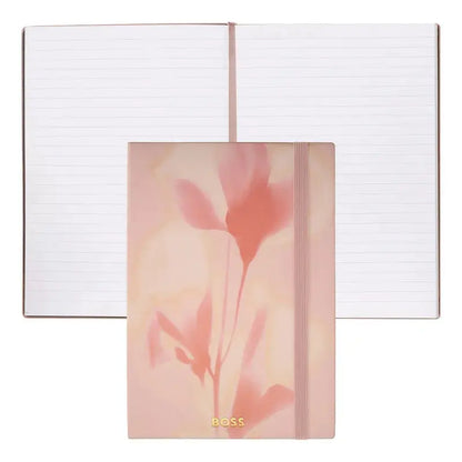 HUGO BOSS HNH623XL Σημειωματάριο A5 Holographic Flower Nude Lined Notebook