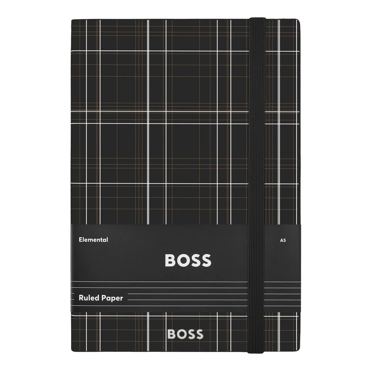 HUGO BOSS HNH321AL A5 Iconic Black Lined Notebook