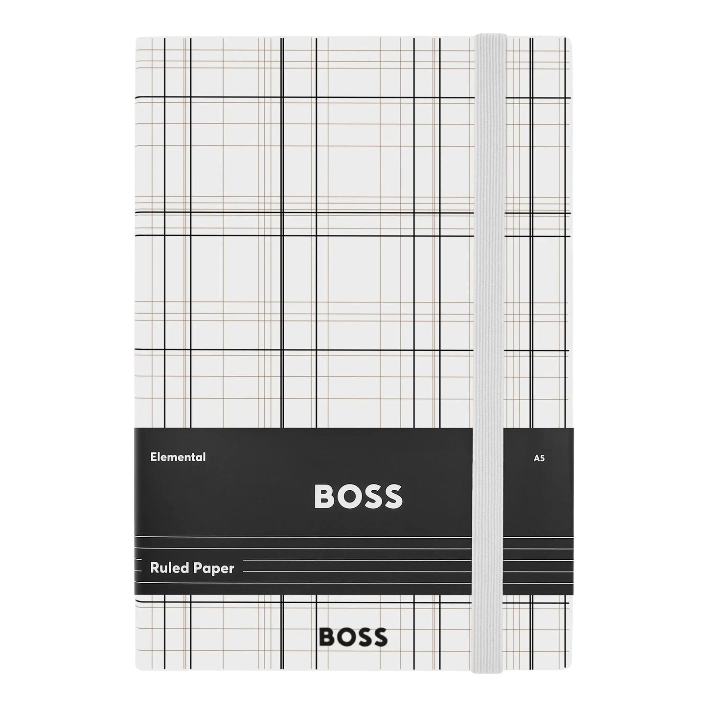 HUGO BOSS HNH321AL A5 Iconic Black Lined Notebook