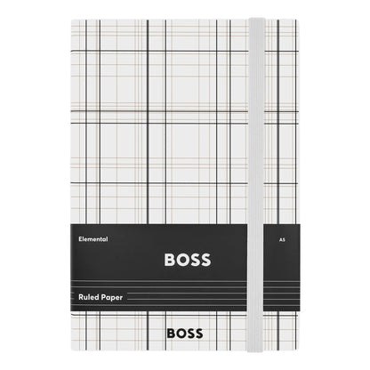 HUGO BOSS HNH321AL A5 Iconic Black Lined Notebook