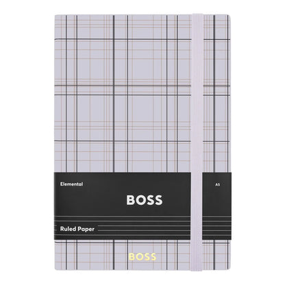 HUGO BOSS HNH321AL A5 Iconic Black Lined Notebook