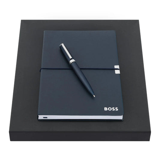 HUGO BOSS HPBH124A Ballpoint Pen &amp; Note Pad A5 Gift Set