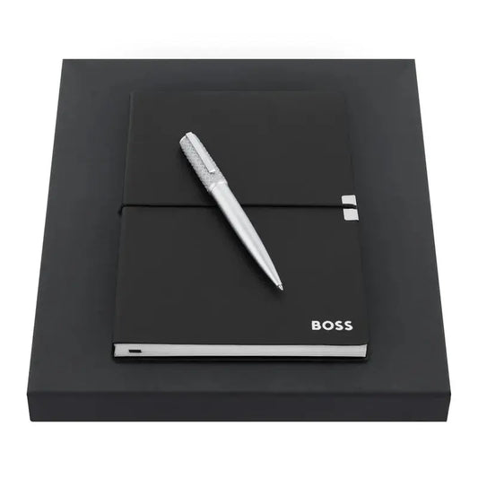 HUGO BOSS HPBH124A Ballpoint Pen &amp; Note Pad A5 Gift Set